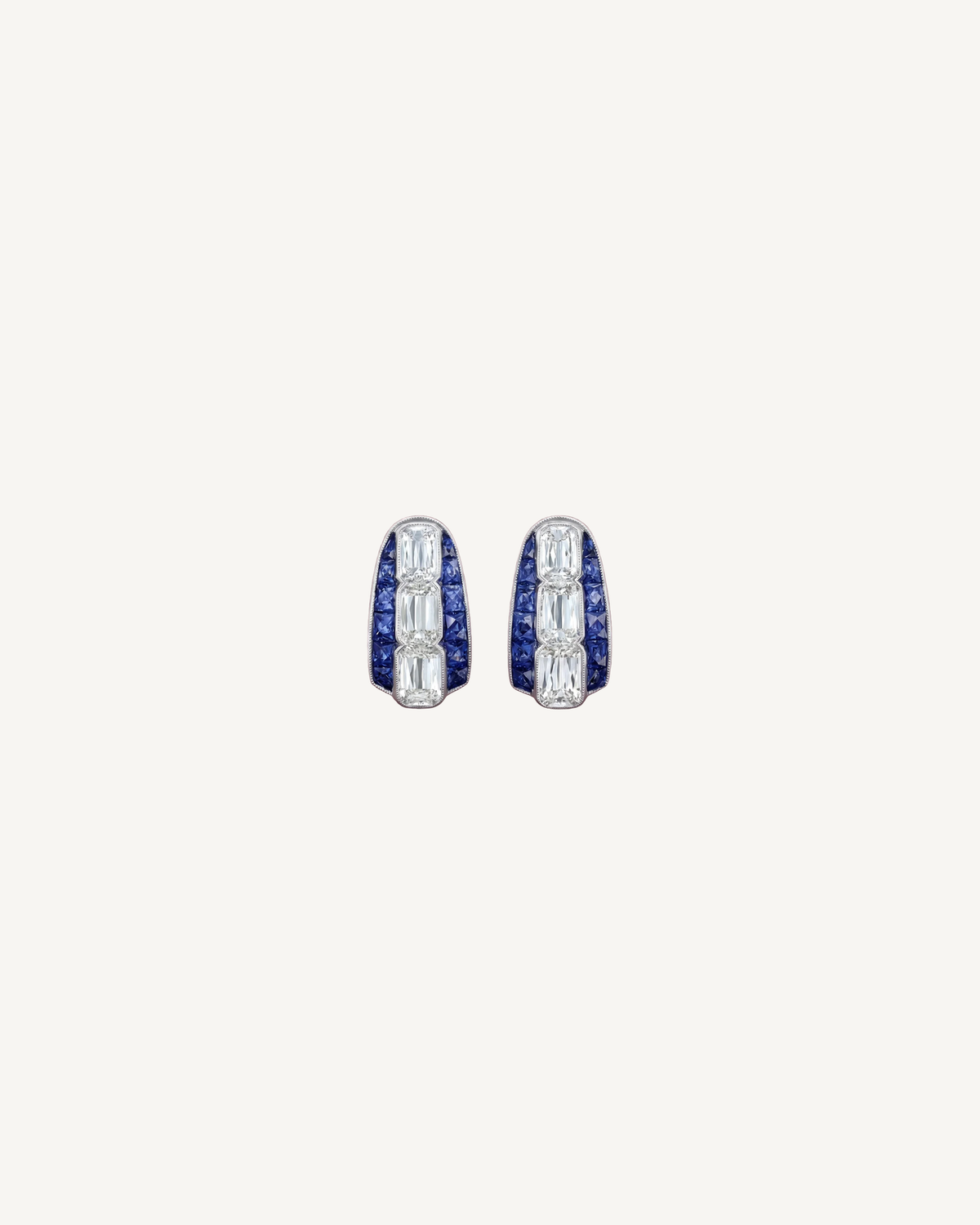 Blue Panel Hoops product image on Oyster Silk background
