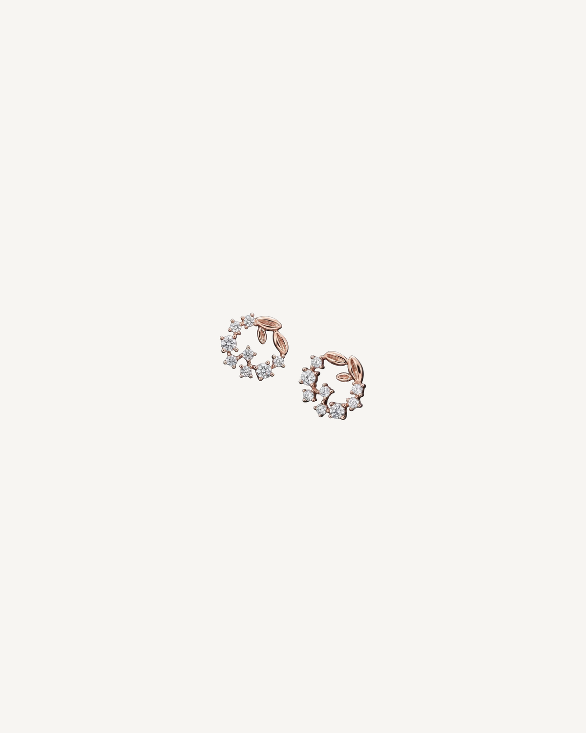 Floral Wreath Studs product image on Oyster Silk background