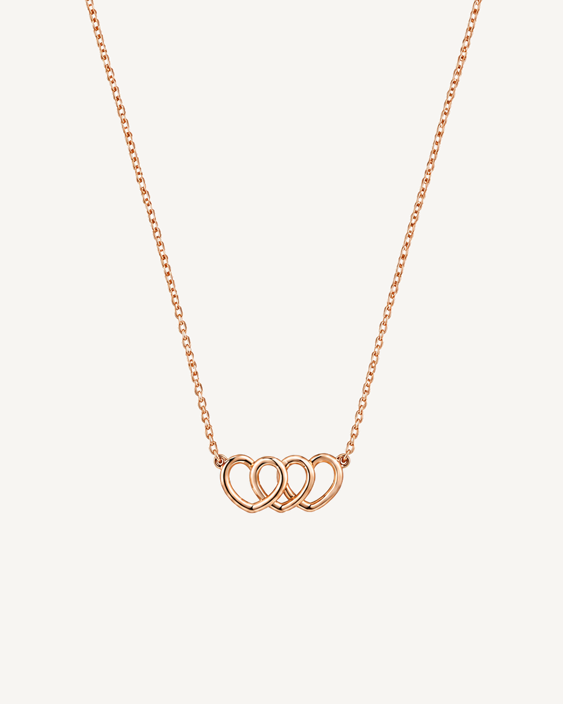 Interlocking Heart Necklace product image on Oyster Silk background