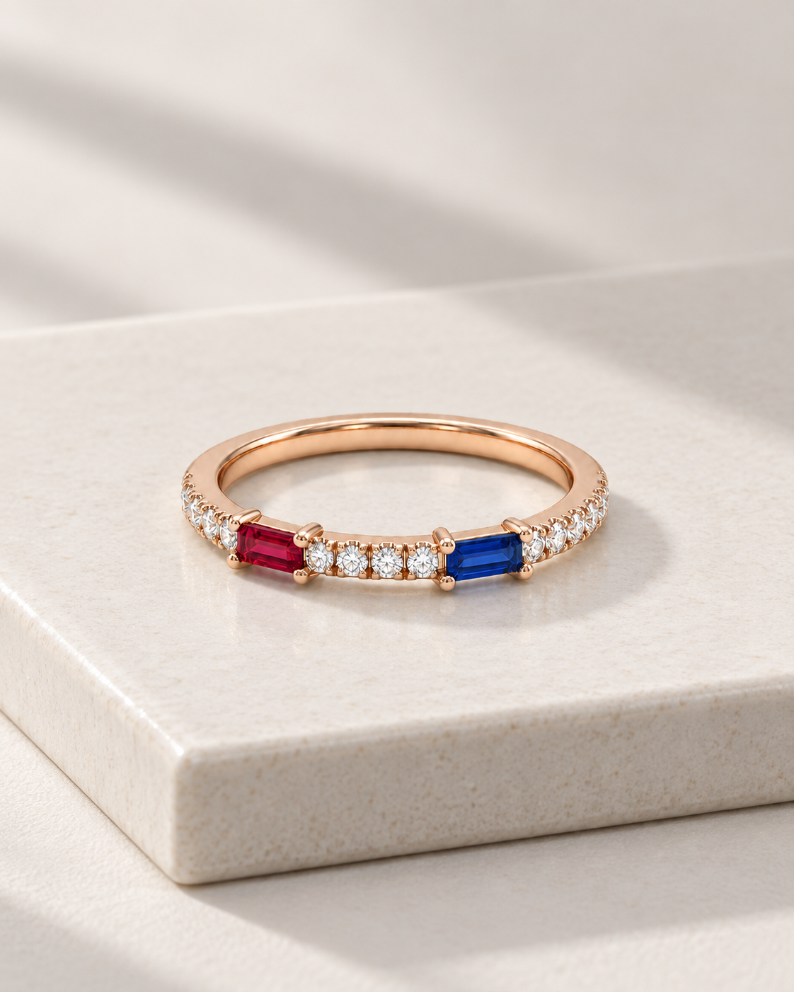 Tricolour Baguette Ring — Design-led creative