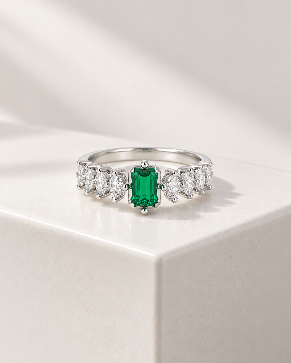 Green Step-Cut Ring — Design-led creative