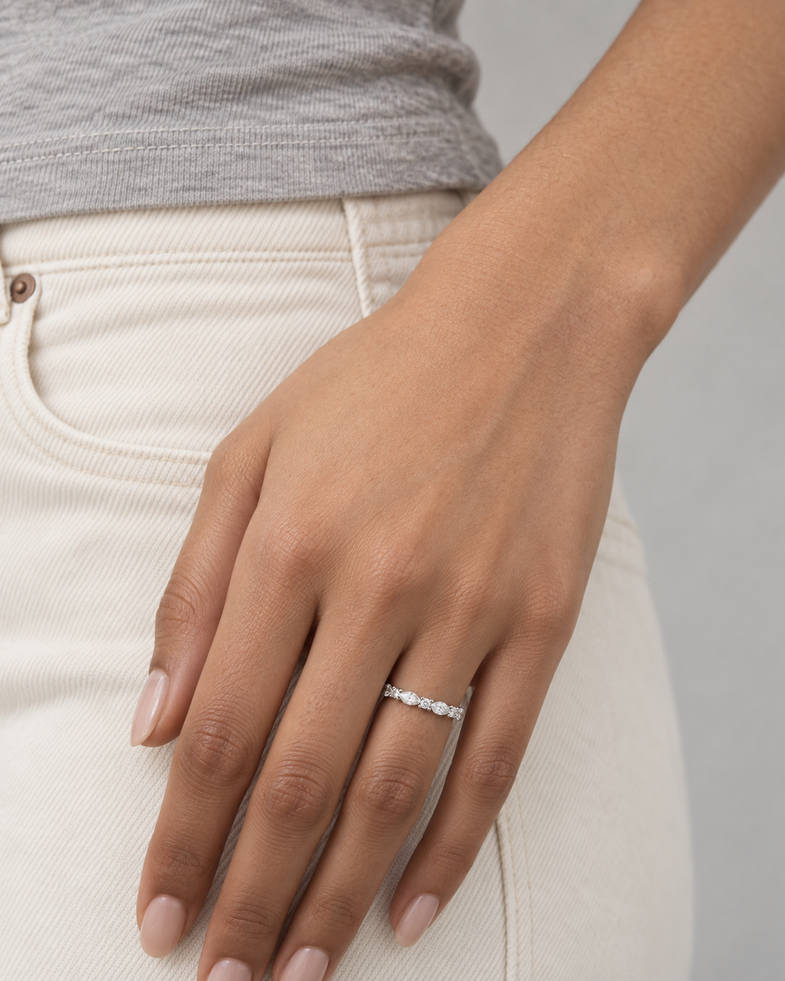 Marquise Eternity Ring - Farther worn