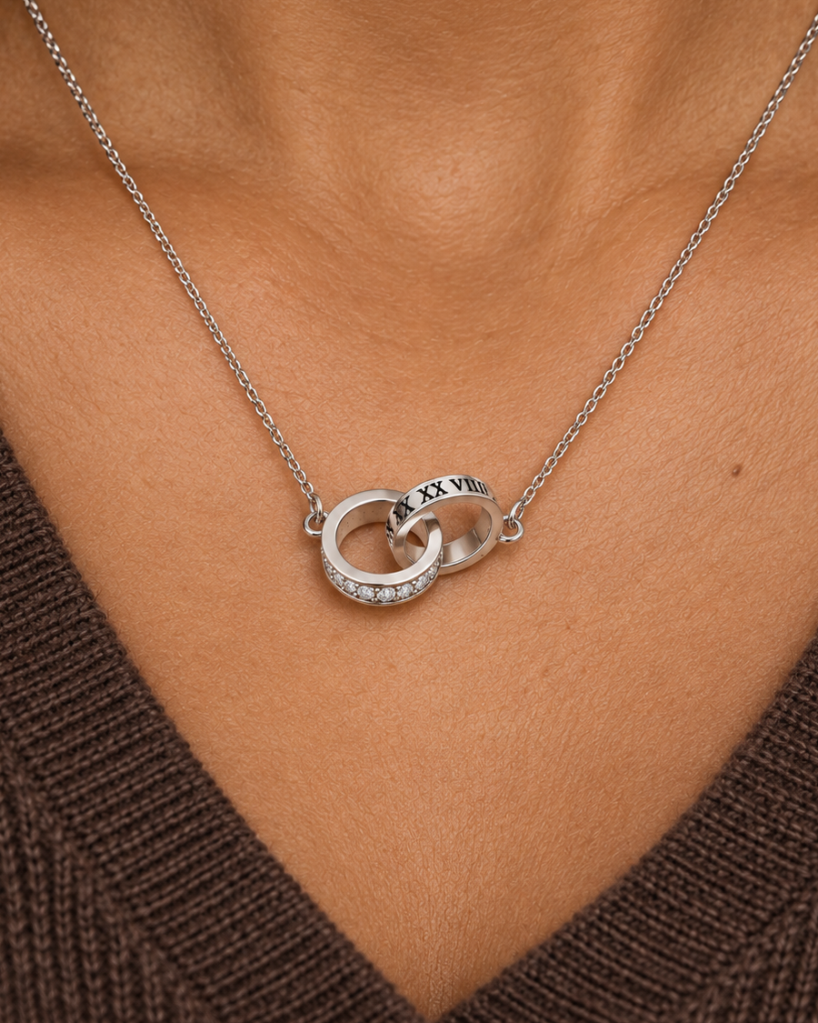 Roman Loop Necklace - Close worn