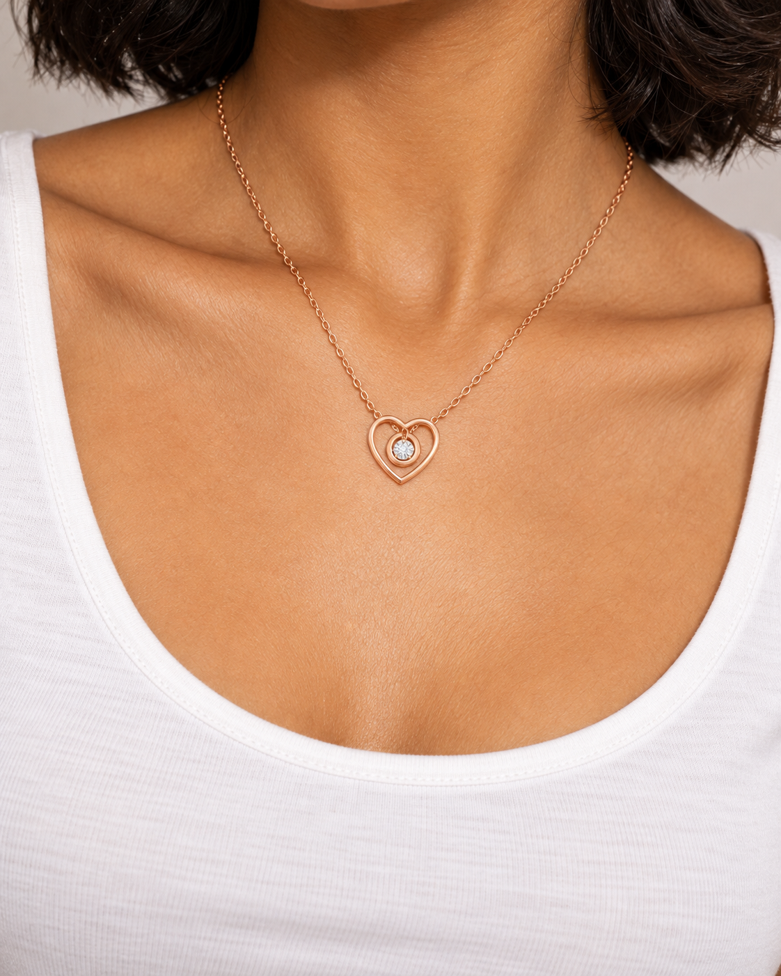 Framed Heart Necklace - Second worn