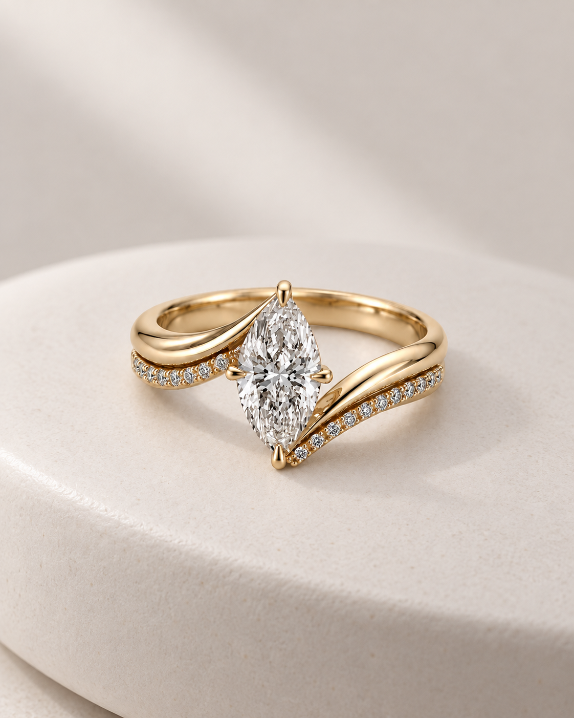 Chevron Marquise Ring - Design-led creative