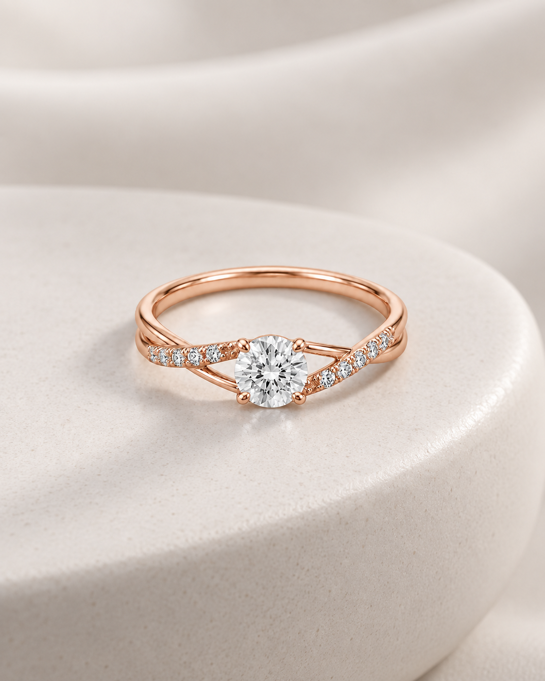 Curved Solitaire Ring — Design-led creative