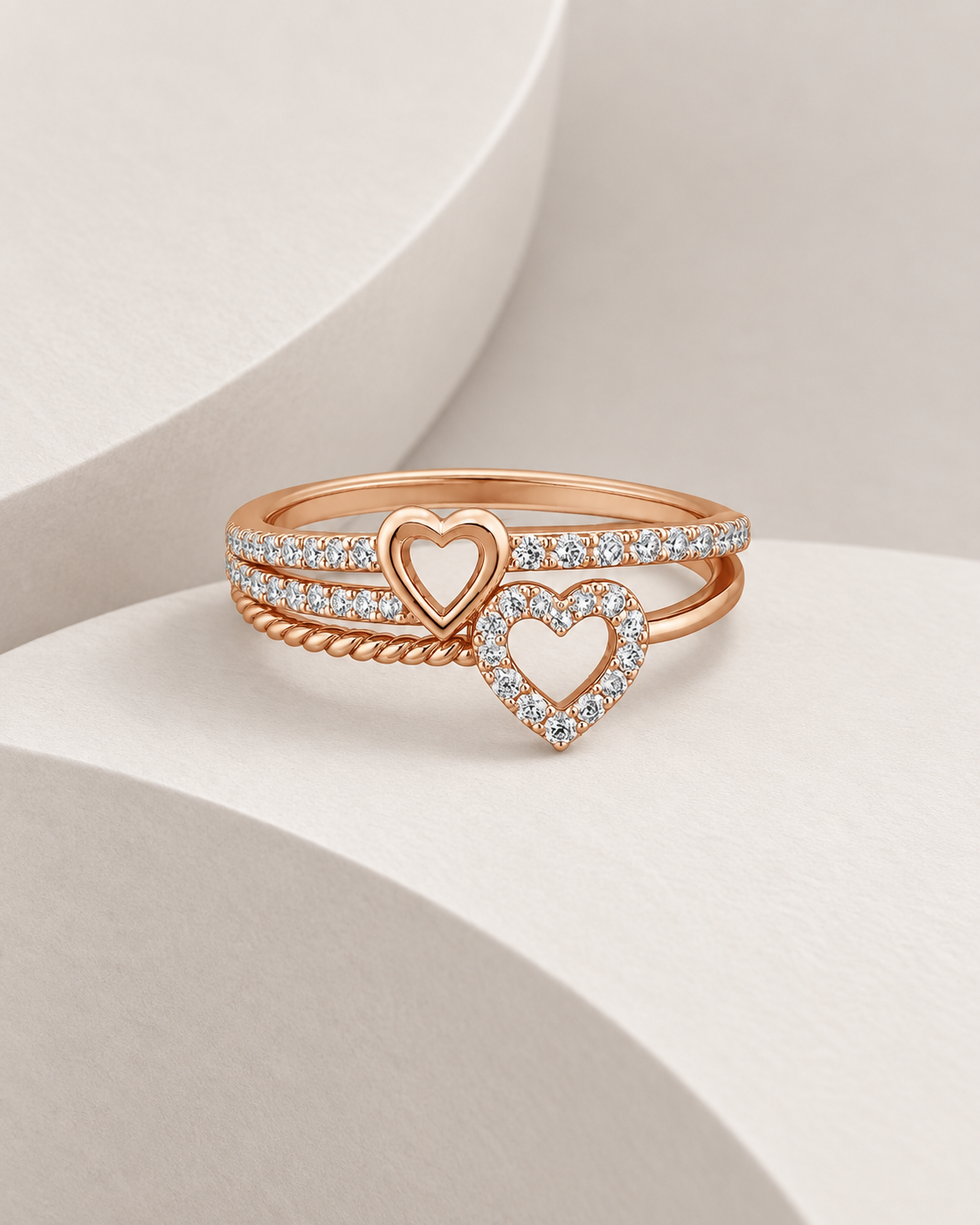 Triple Heart Ring — Design-led creative