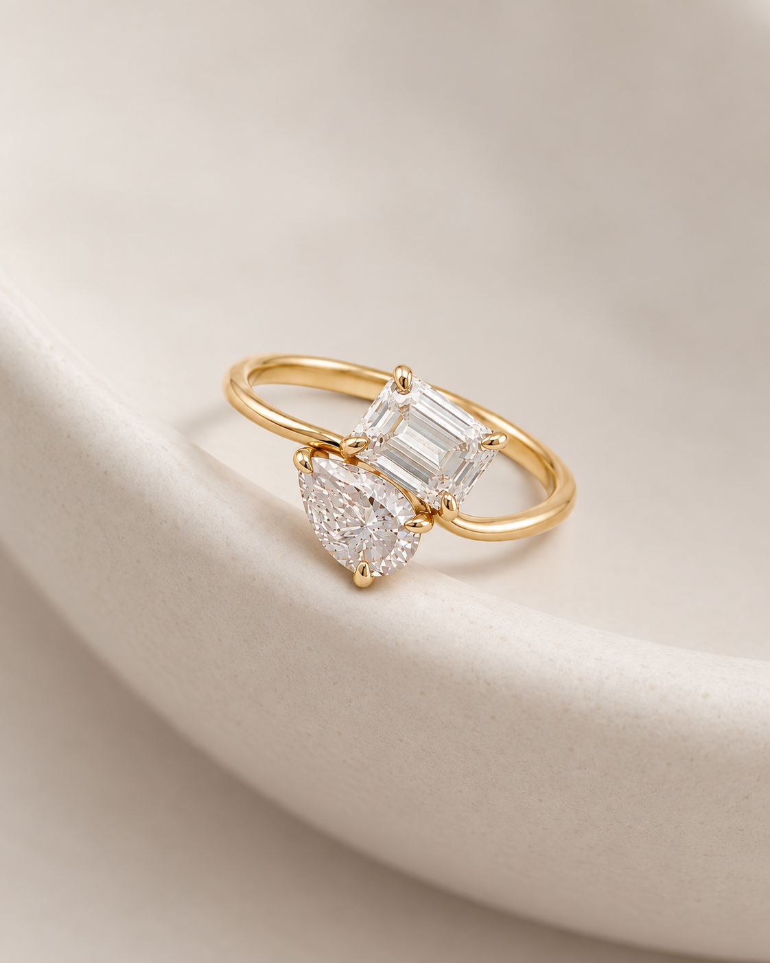 Emerald-Cut Pear Ring — Design-led creative
