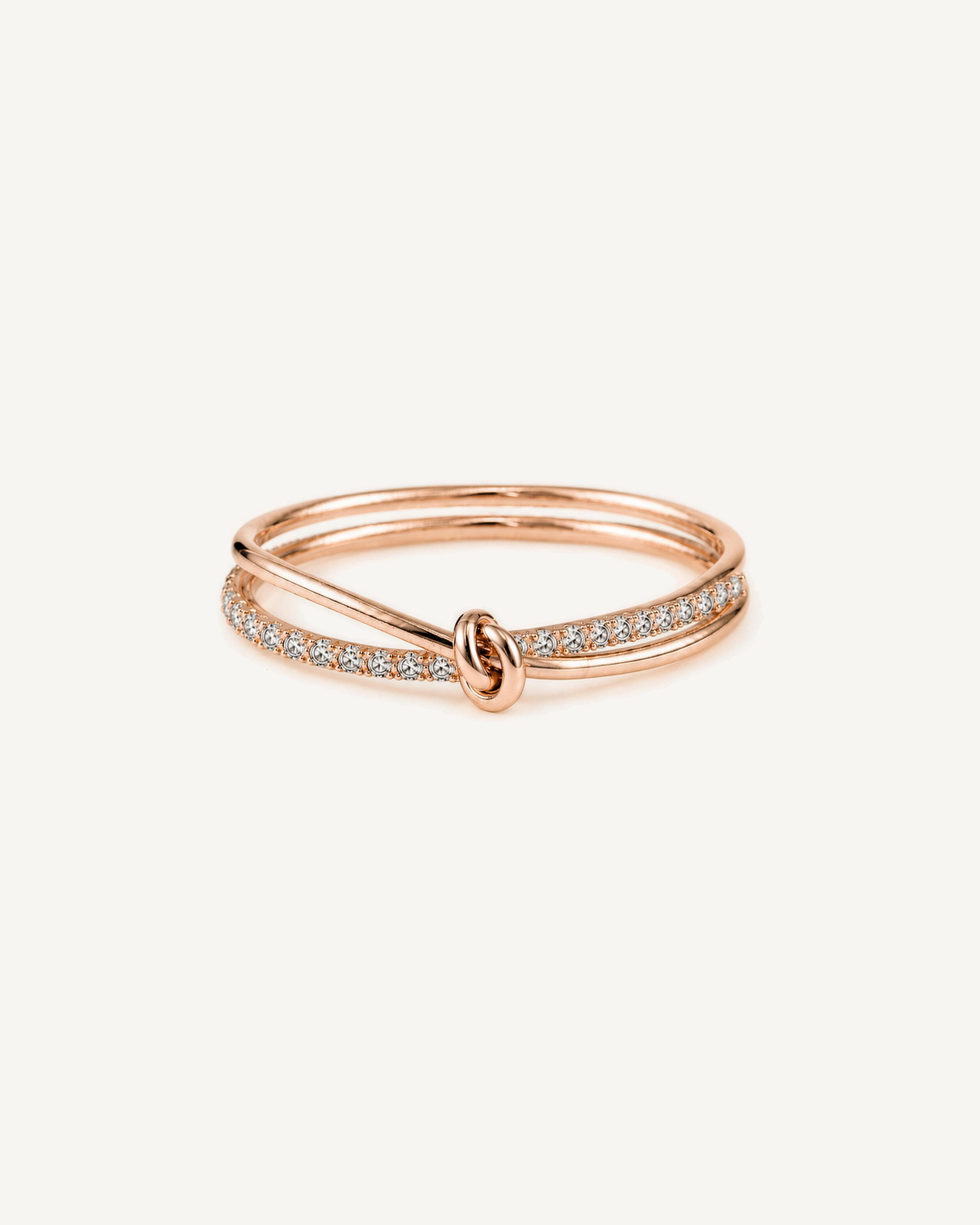 Fine Knot Ring product image on Oyster Silk background