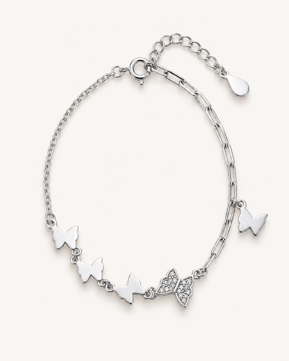 Butterfly Link Bracelet — complete product view
