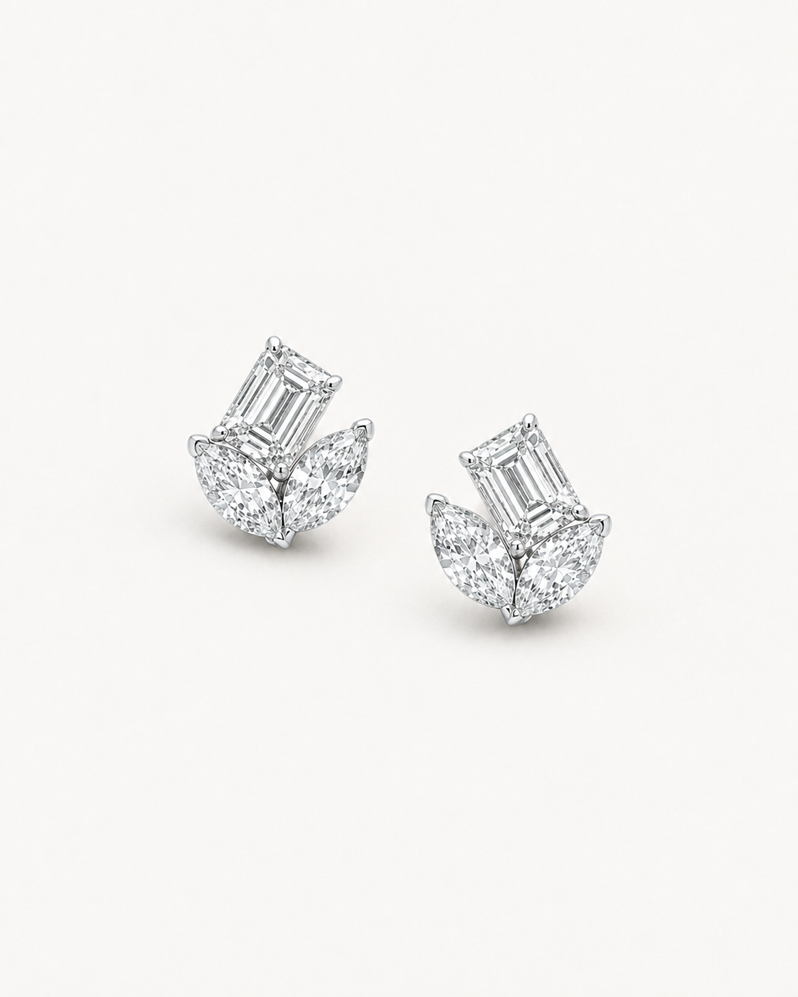 Baguette Fan Studs — complete product view