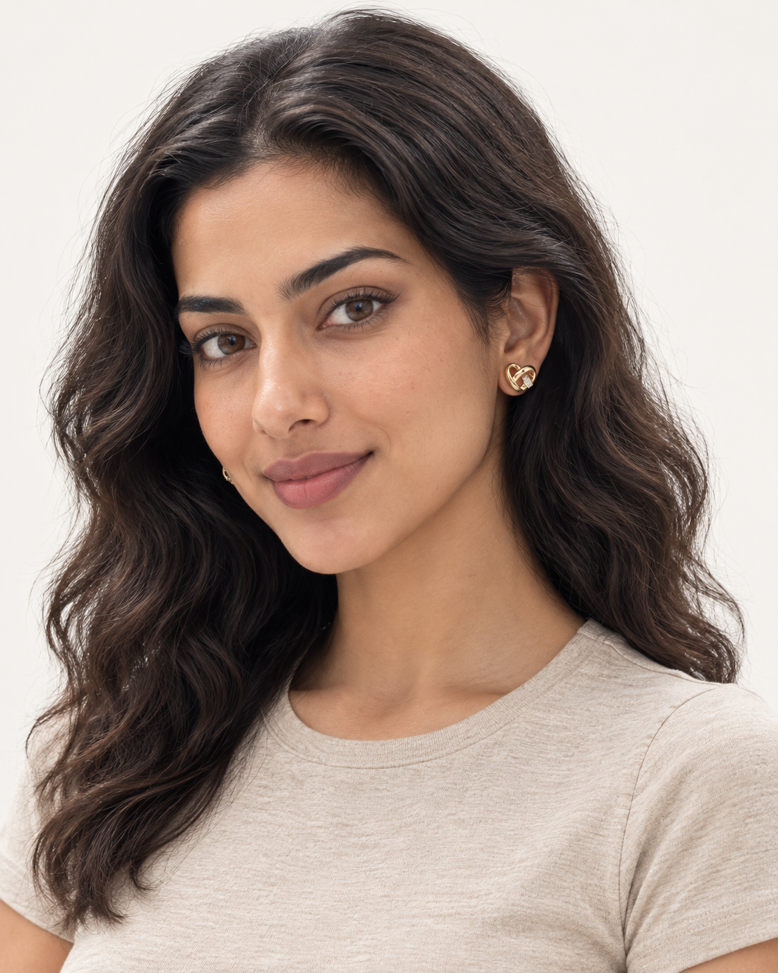 Crossing Loop Studs — worn studio view