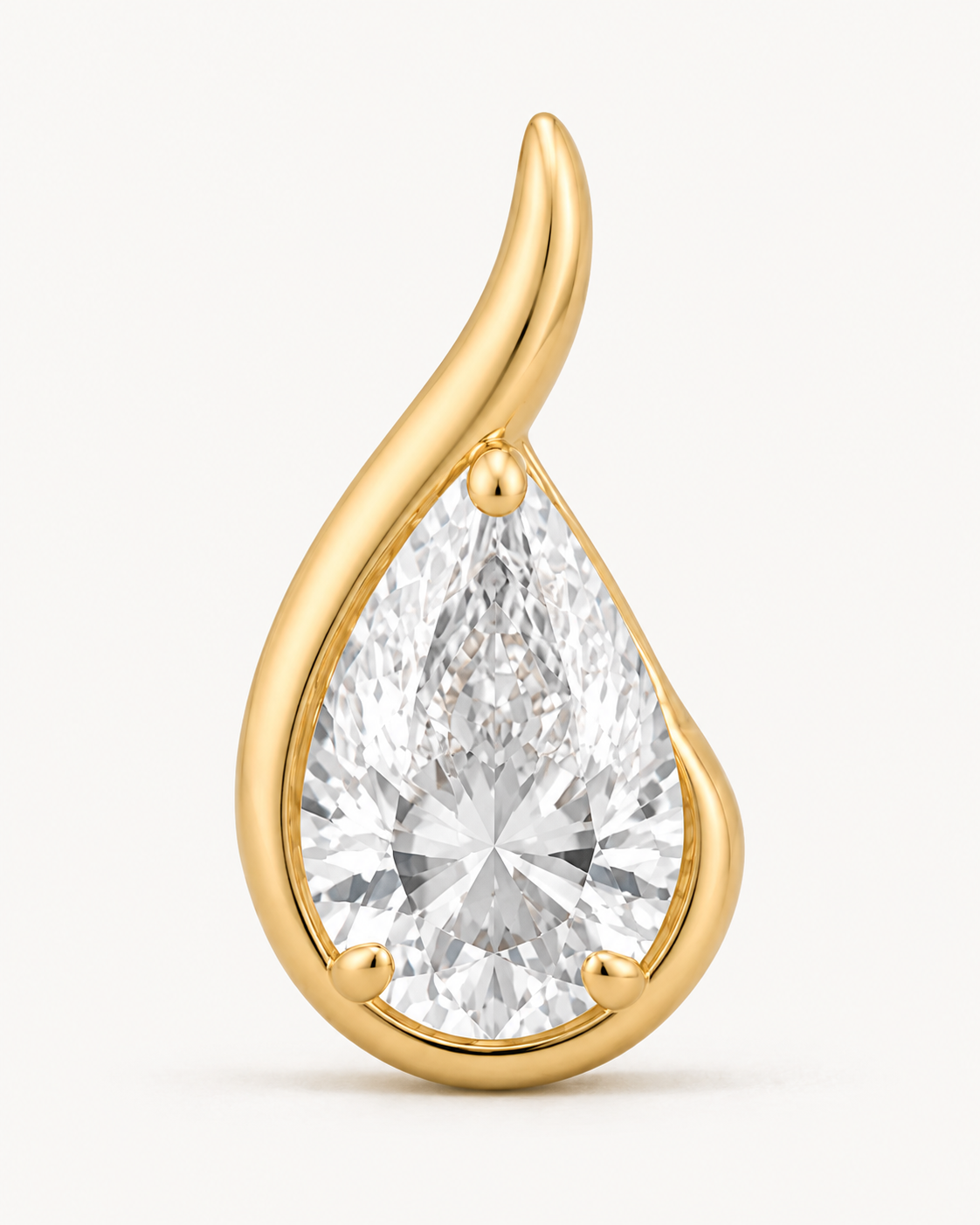 Curved Pear Studs — construction detail