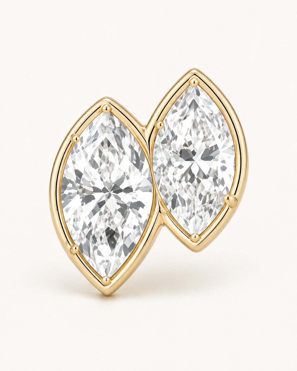 Double Marquise Studs — construction detail