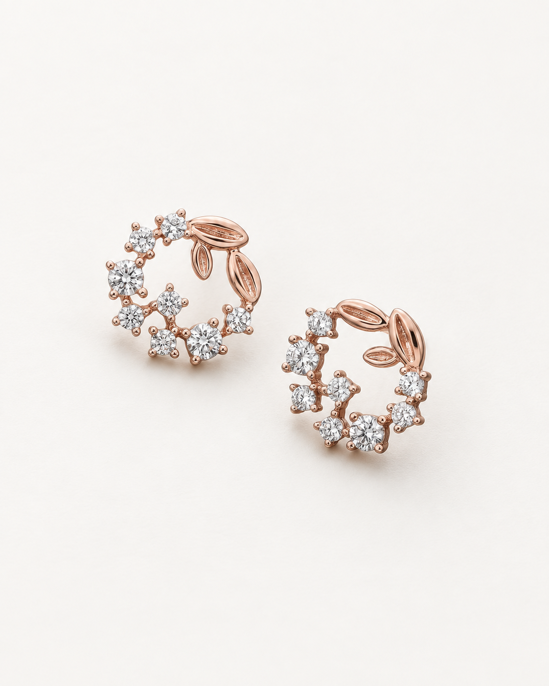 Floral Wreath Studs — complete product view