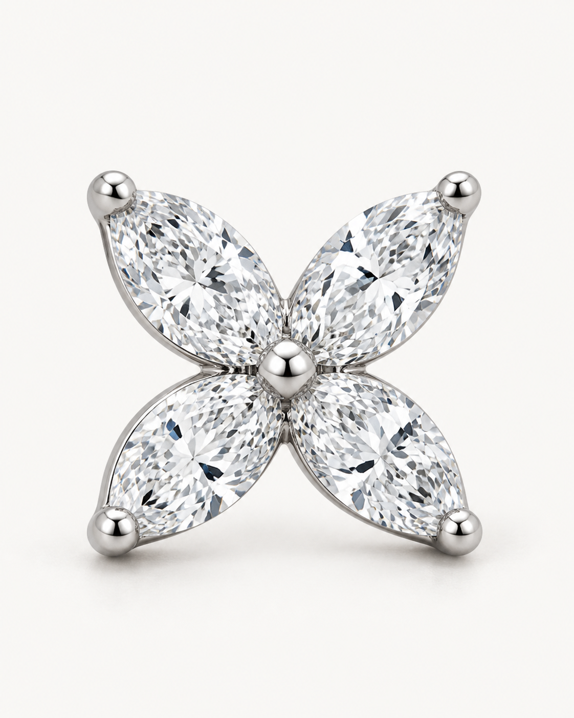 Four-Petal Studs — construction detail