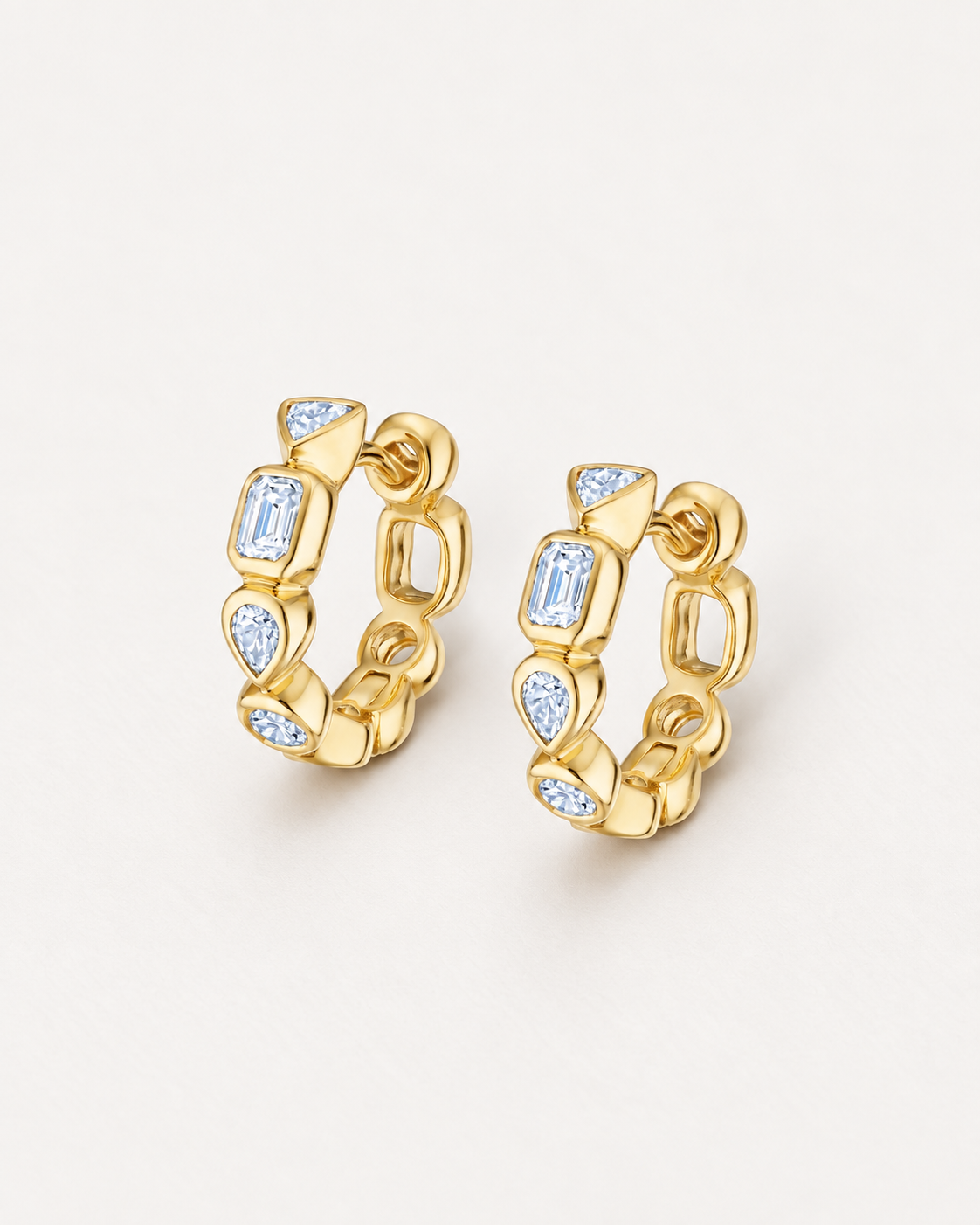 Mixed-Cut Link Hoops — complete product view