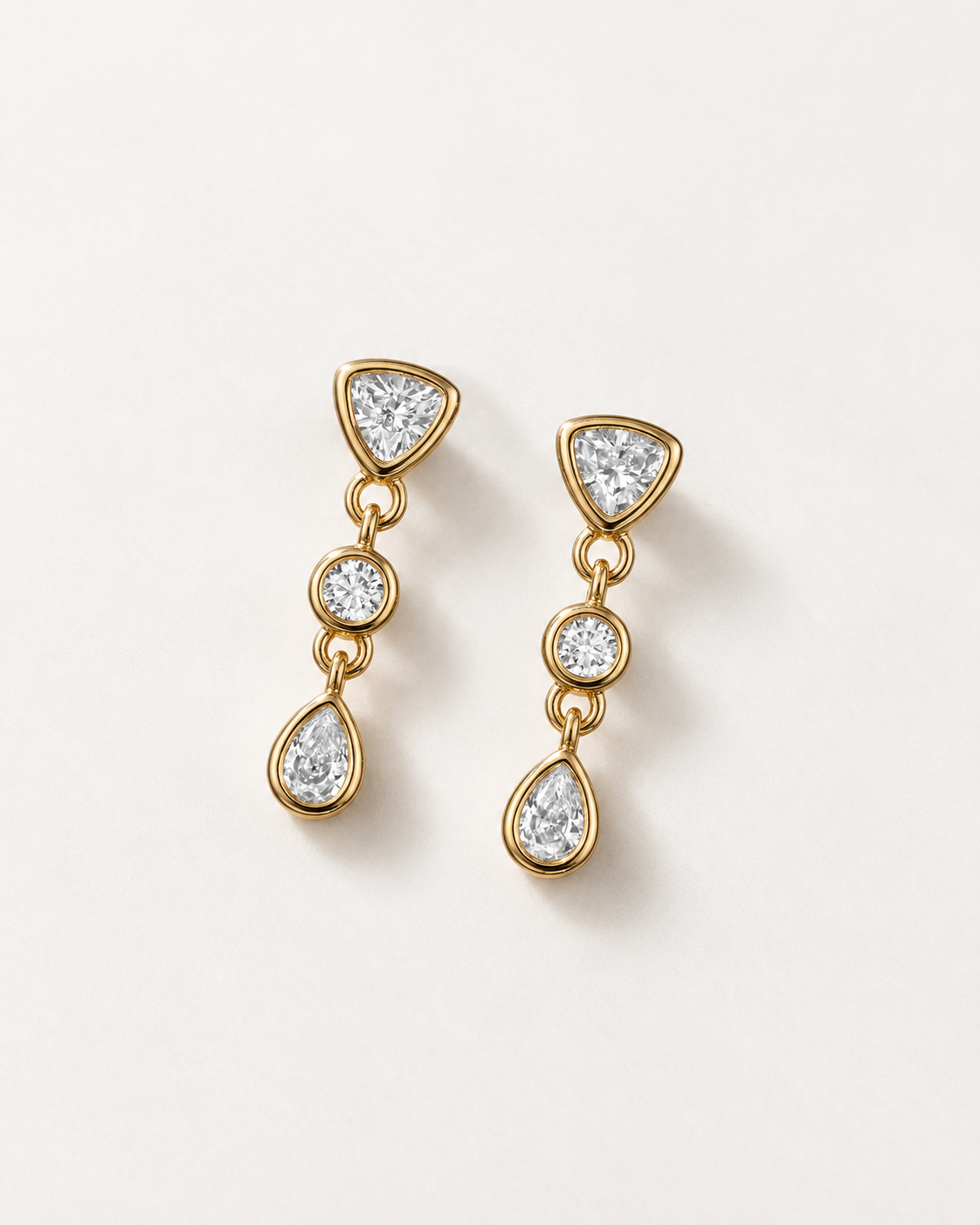 Mixed-Shape Drop Earrings — complete product view