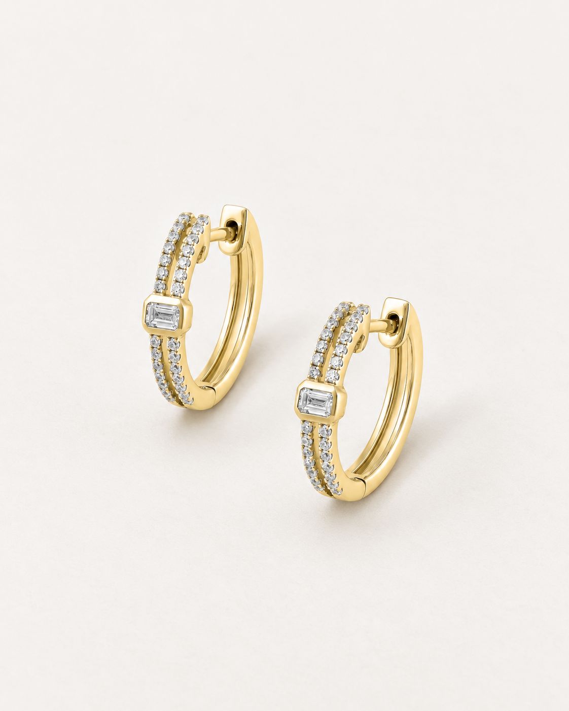 Split Baguette Hoops — complete product view