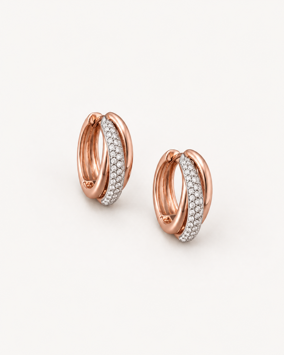 Split Pavé Hoops — complete product view