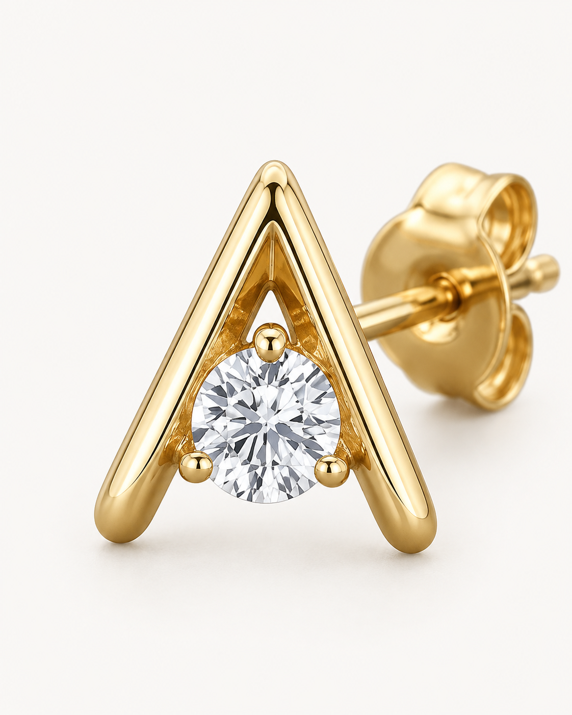 Triangle Solitaire Studs — construction detail