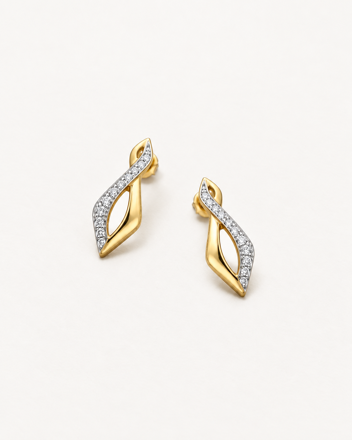 Twisted Leaf Studs — complete product view