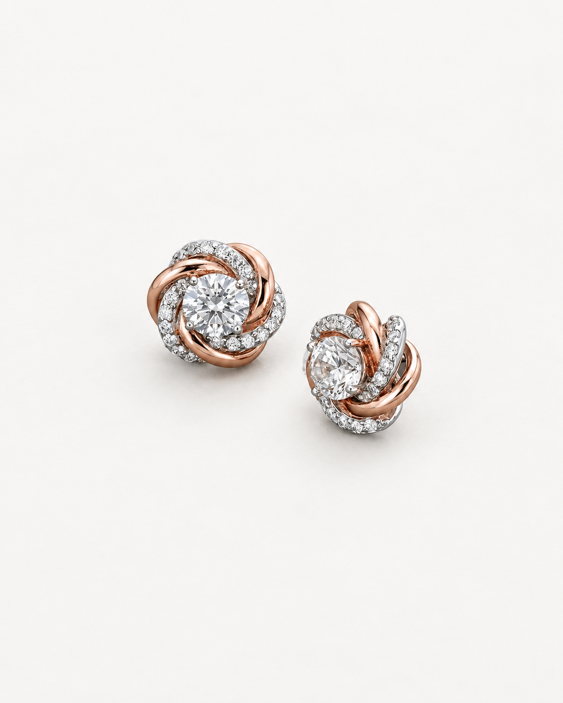 Two-Tone Knot Studs — complete product view