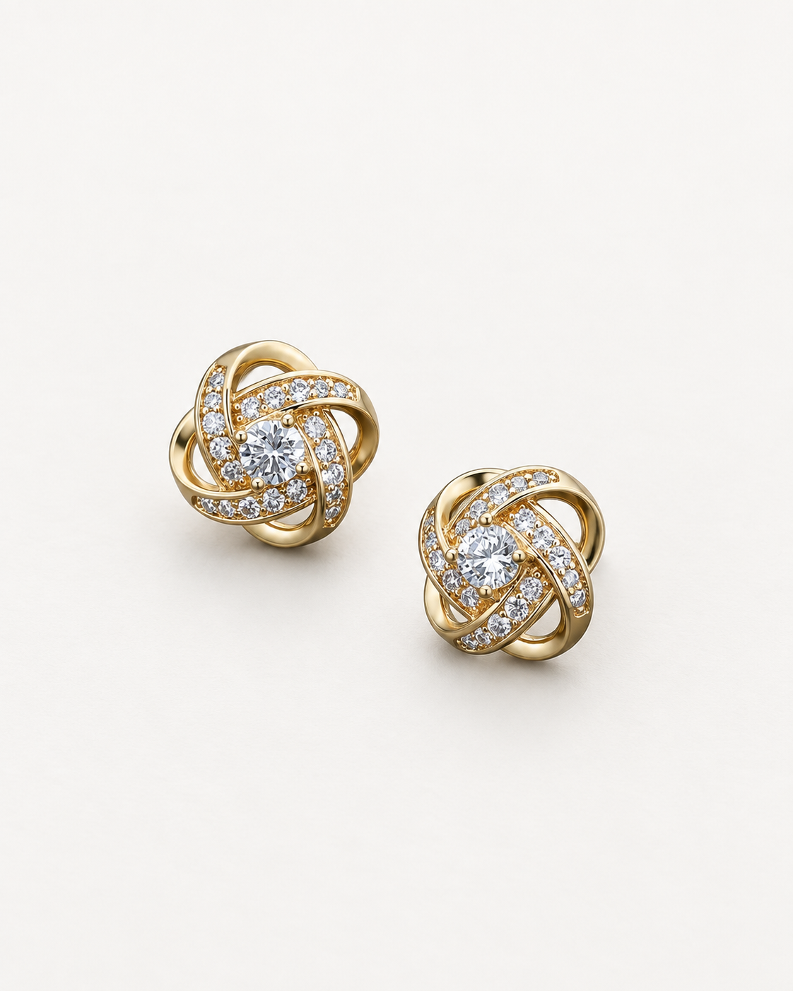 Woven Knot Studs — complete product view