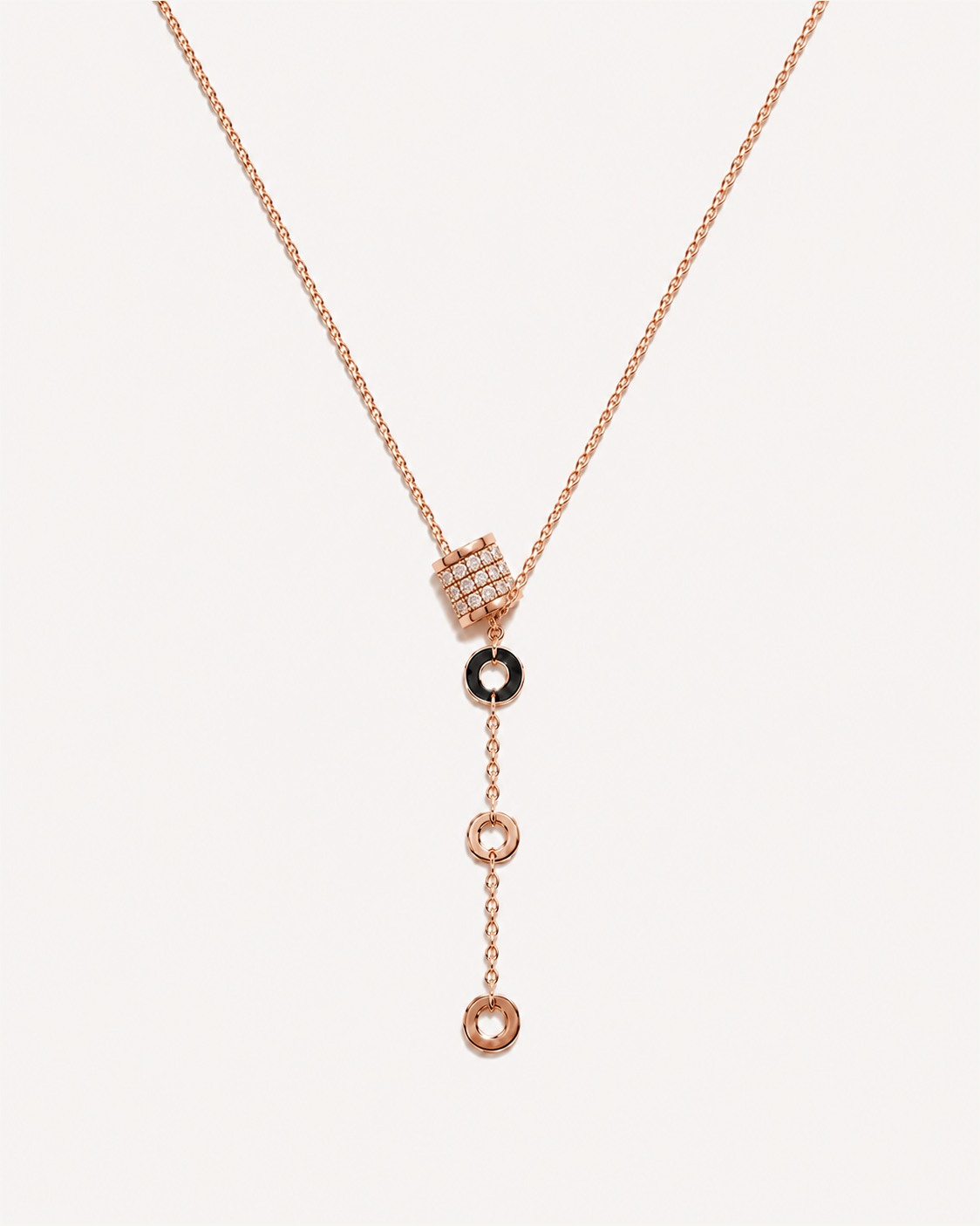 Helix Drop Necklace product image on Oyster Silk background
