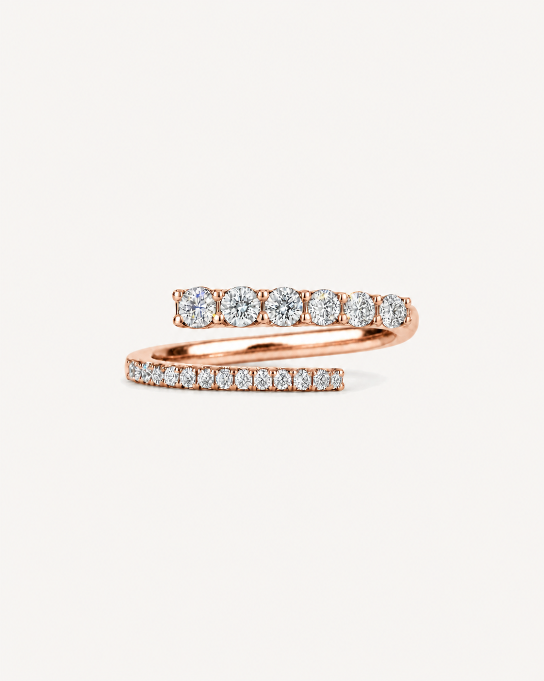 Layered Curve Ring - Rose Gold