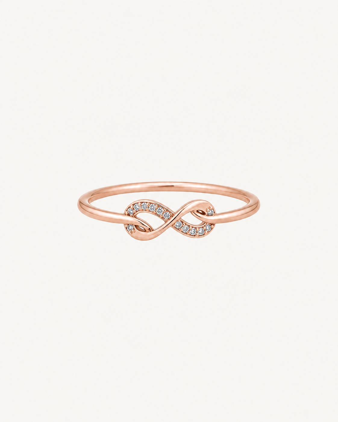 Fine Infinity Ring - Rose Gold