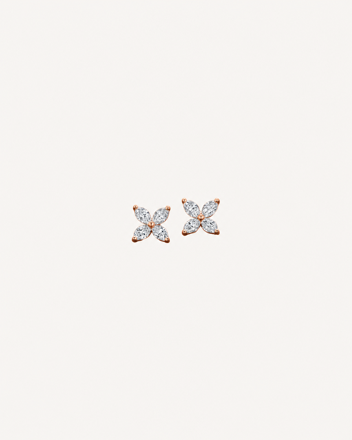 Four-Petal Studs - Rose Gold