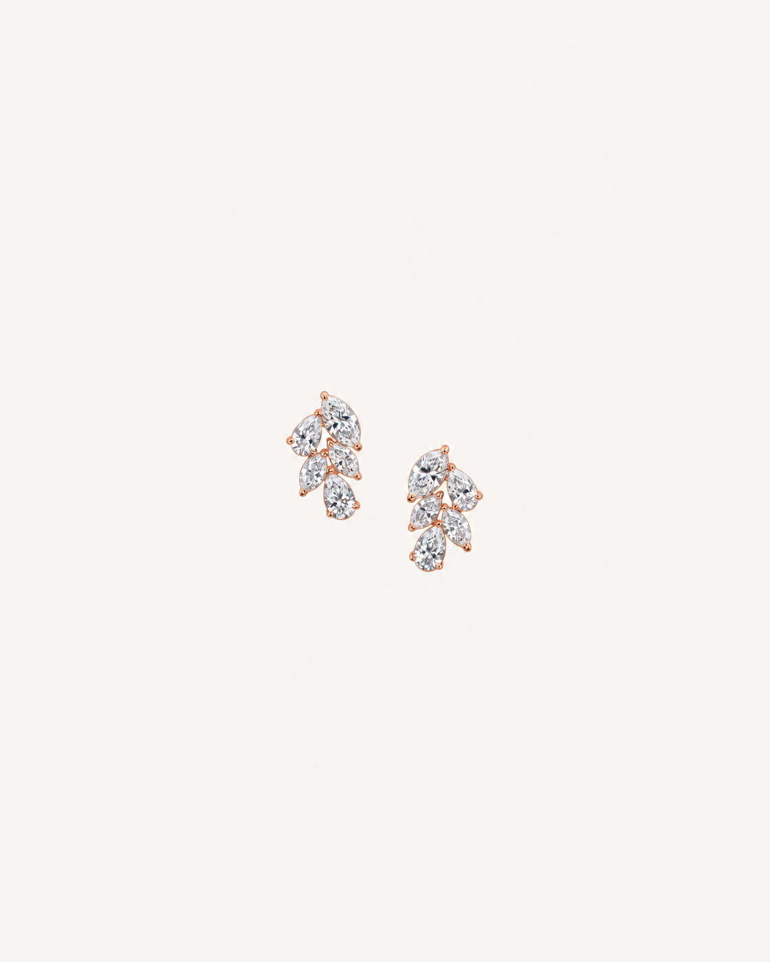 Marquise Cascade Studs - Rose Gold