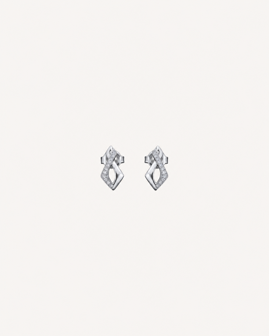 Twisted Leaf Studs - Silver