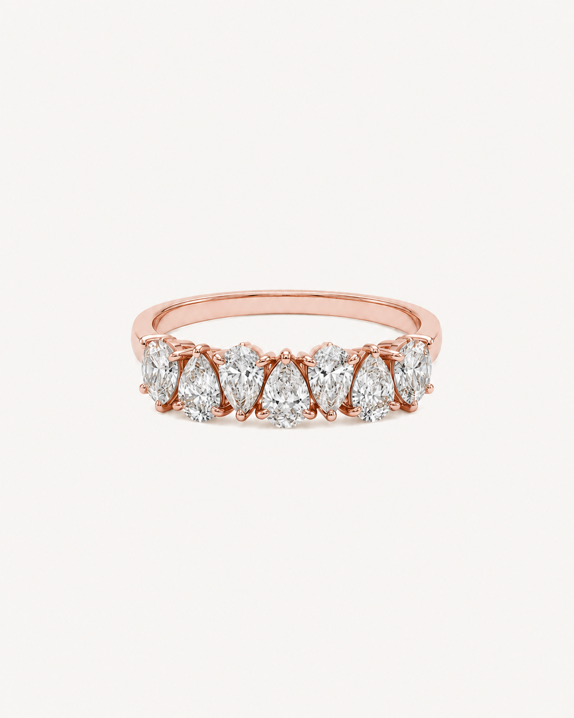 Oval Pavé Ring - Rose Gold