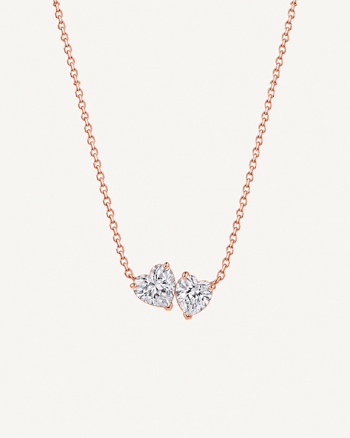 Paired Pear Necklace - Rose Gold