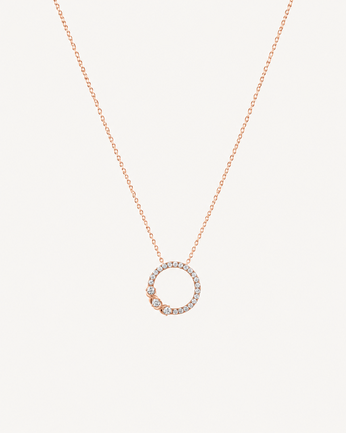 Floral Wreath Necklace - Rose Gold