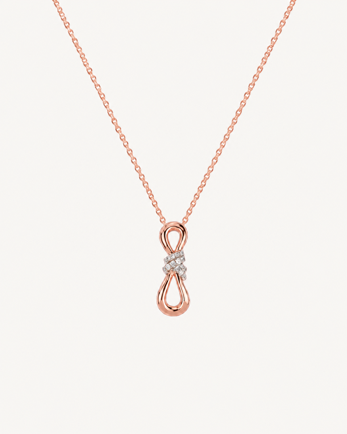 Figure-Eight Necklace - Rose Gold