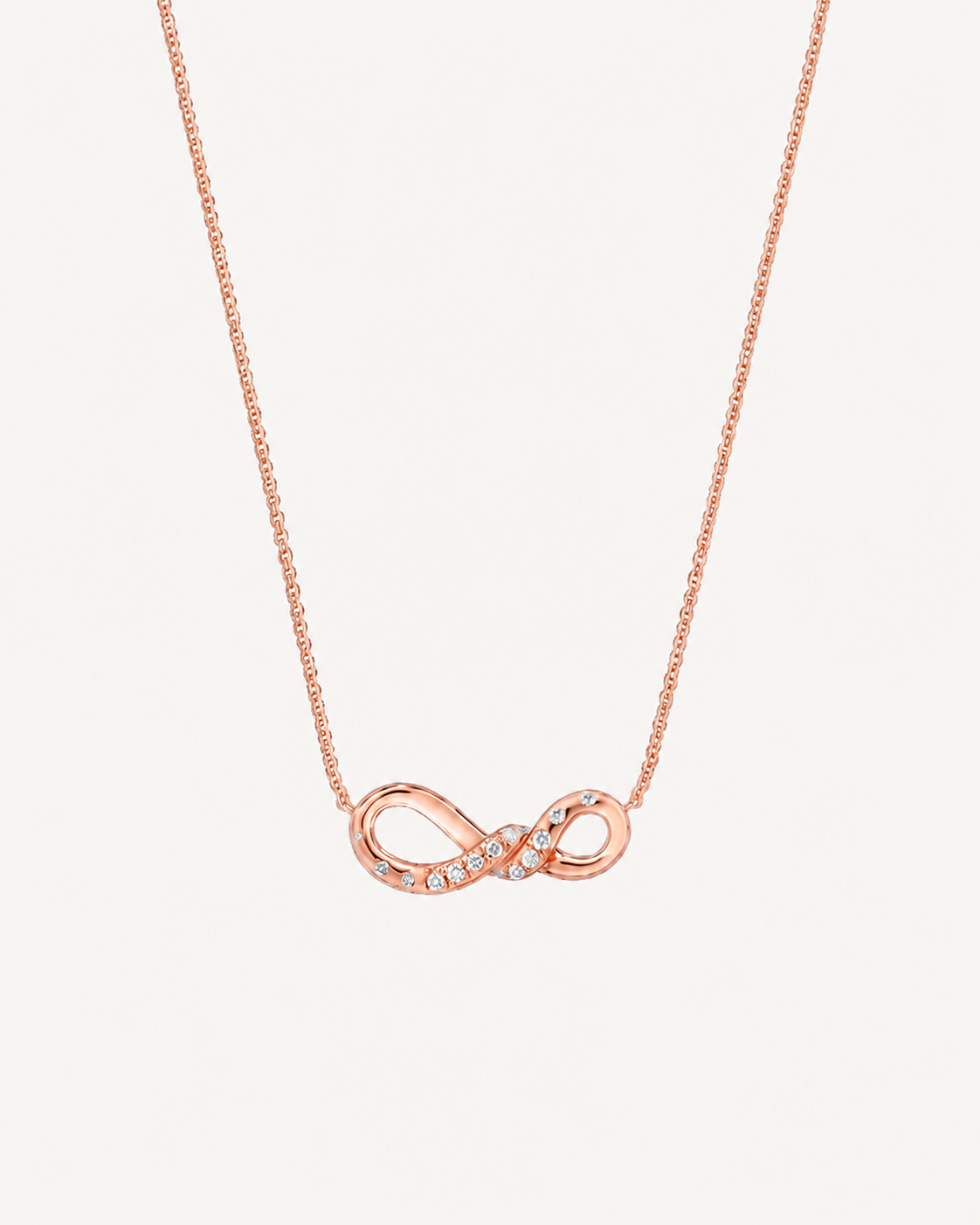 Infinity Station Necklace - Rose Gold