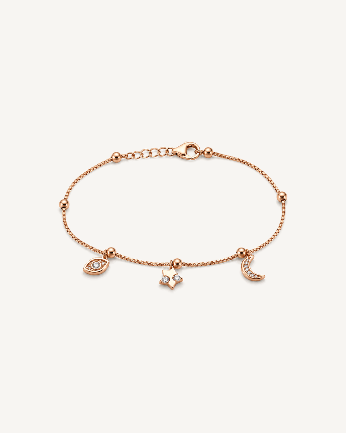 Symbol Charm Bracelet product image on Oyster Silk background