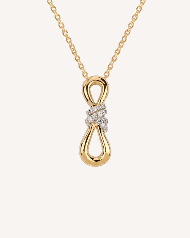 Necklaces collection: Infinity Lariat Necklace worn by a model