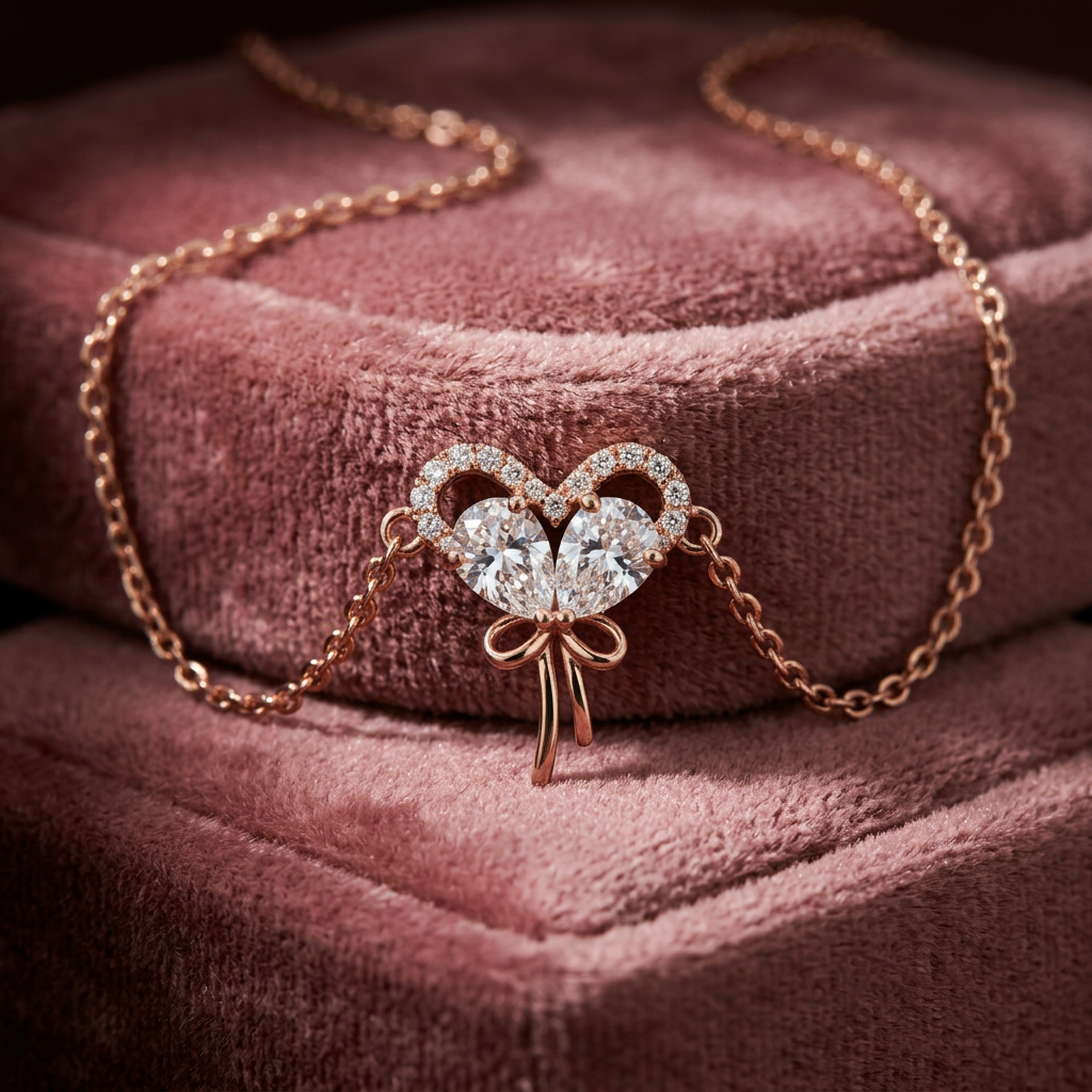 Ribbon Heart Necklace