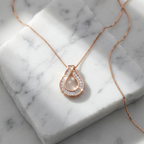 Baguette Teardrop Necklace