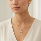 Baguette Teardrop Necklace