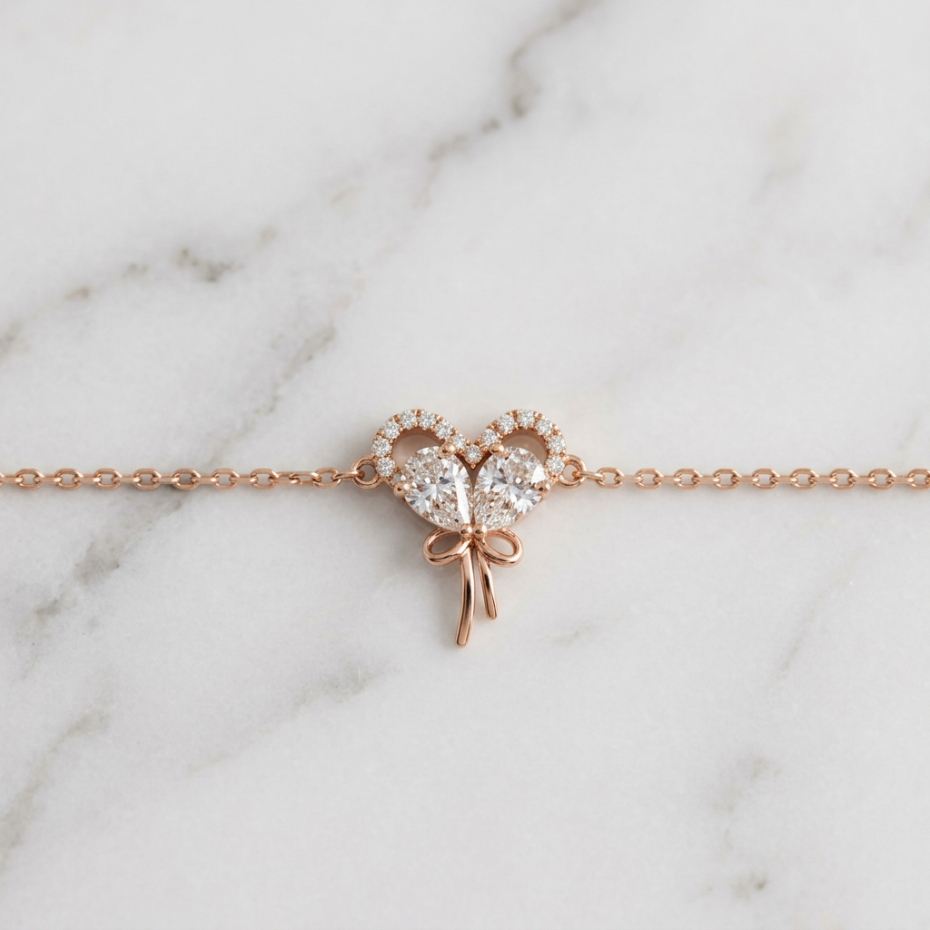 Ribbon Heart Necklace