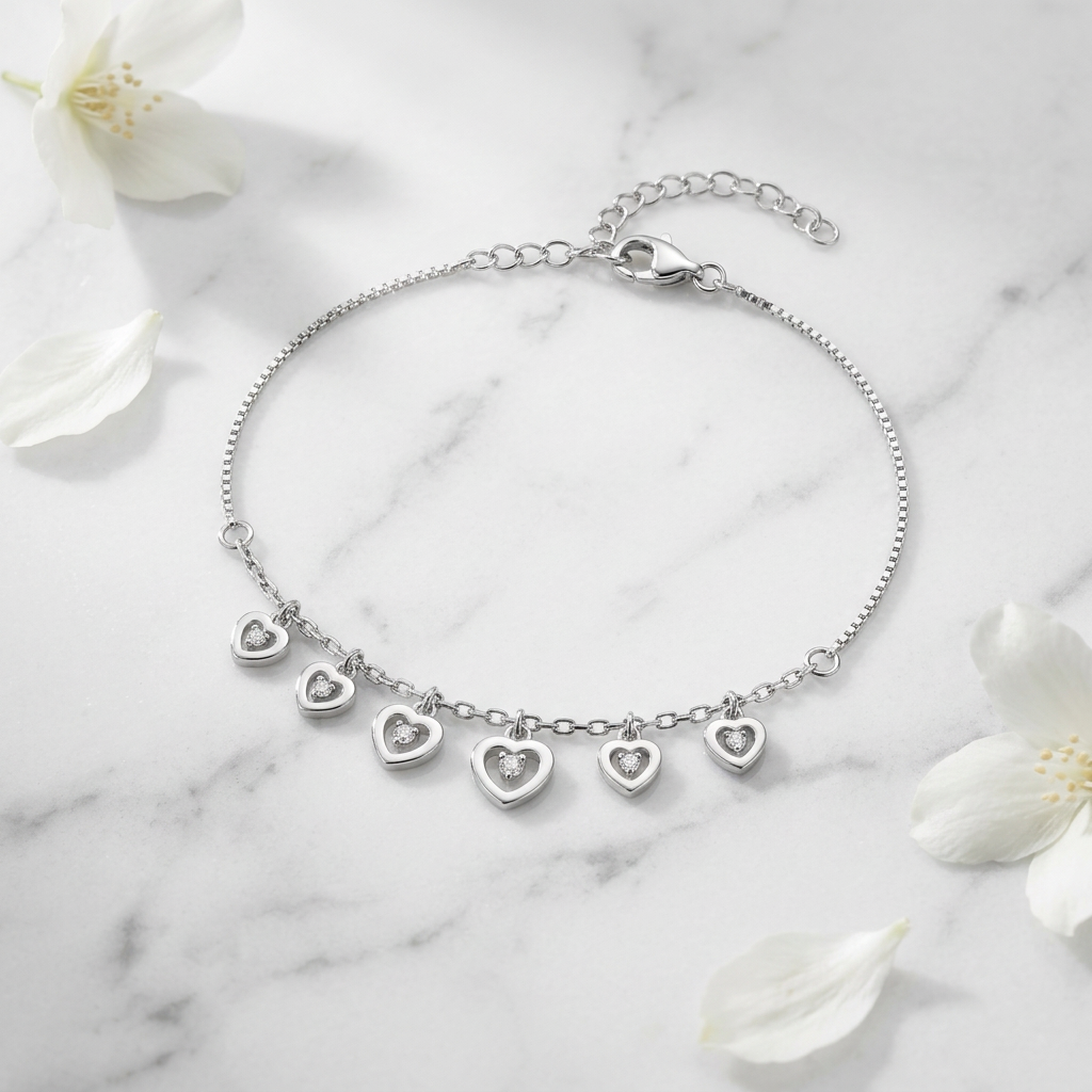 Lyric Hearts Bracelet