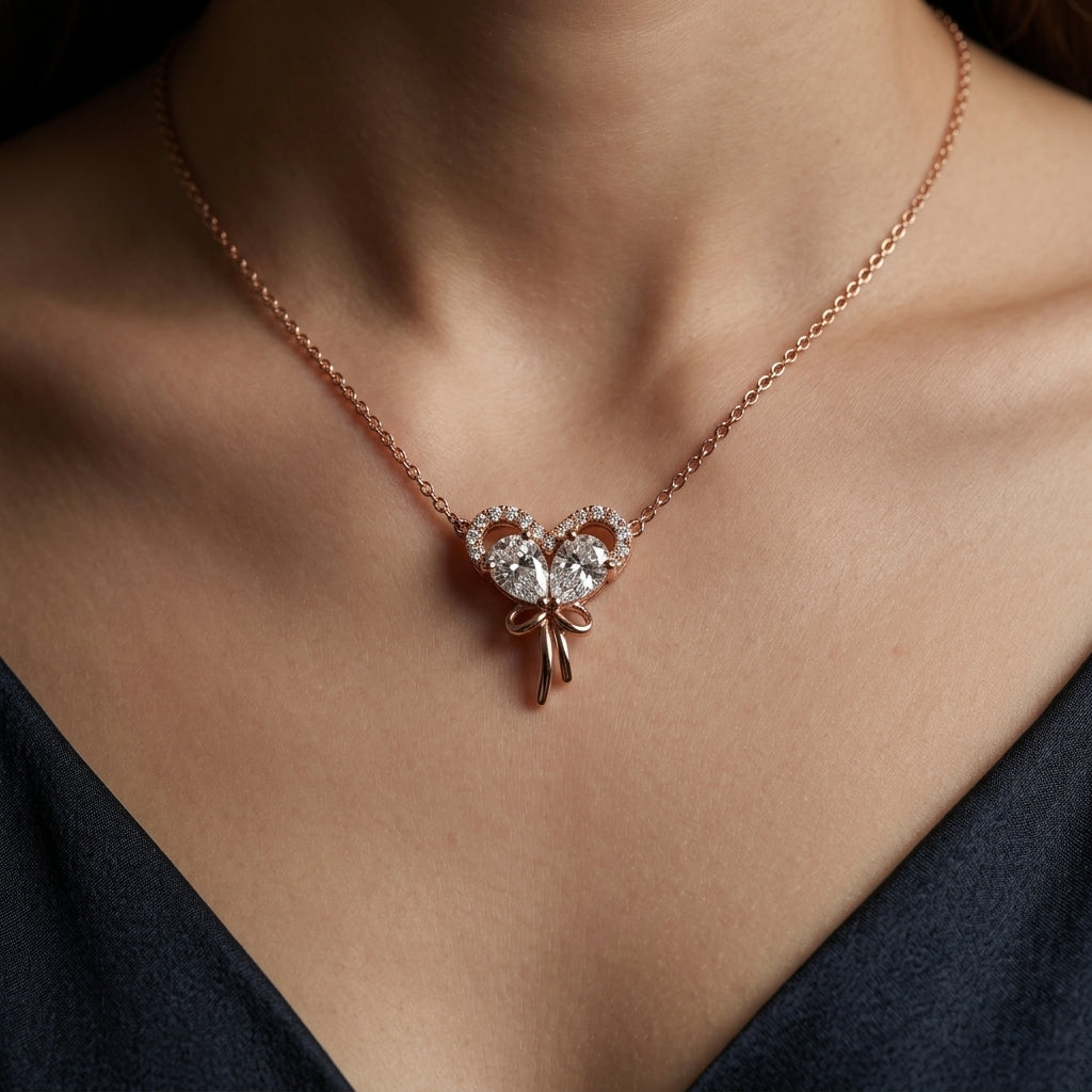 Ribbon Heart Necklace
