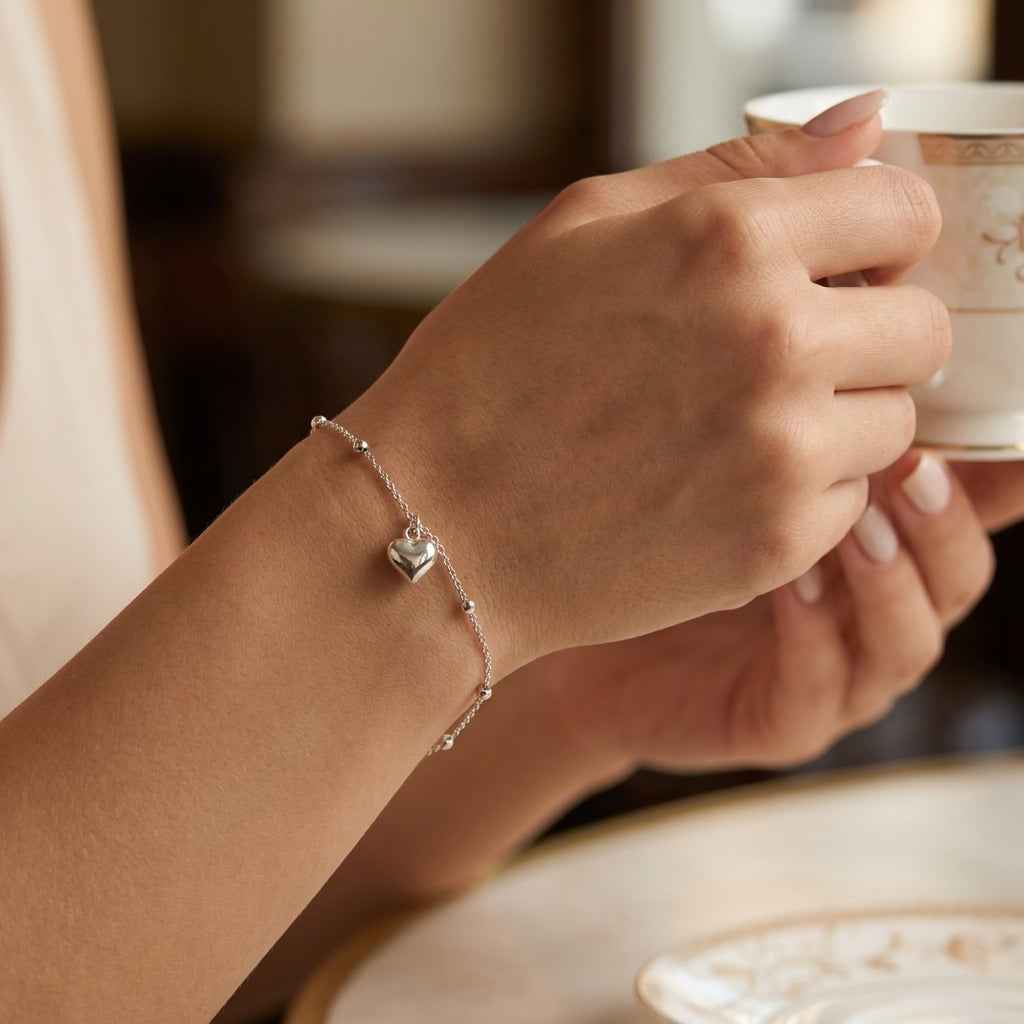 Sculpted Heart Bracelet