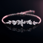 Nature-inspired lab grown diamond bracelet showcasing an elegant vine design meticulously set with brilliant marquise cut stones.