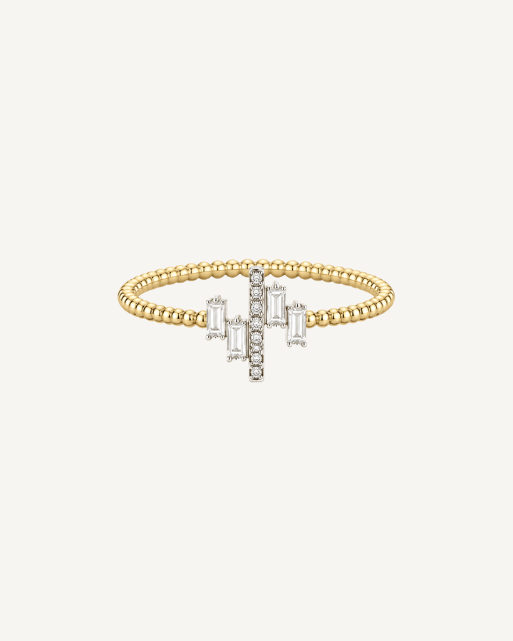 Baguette Cluster Ring product image on Oyster Silk background